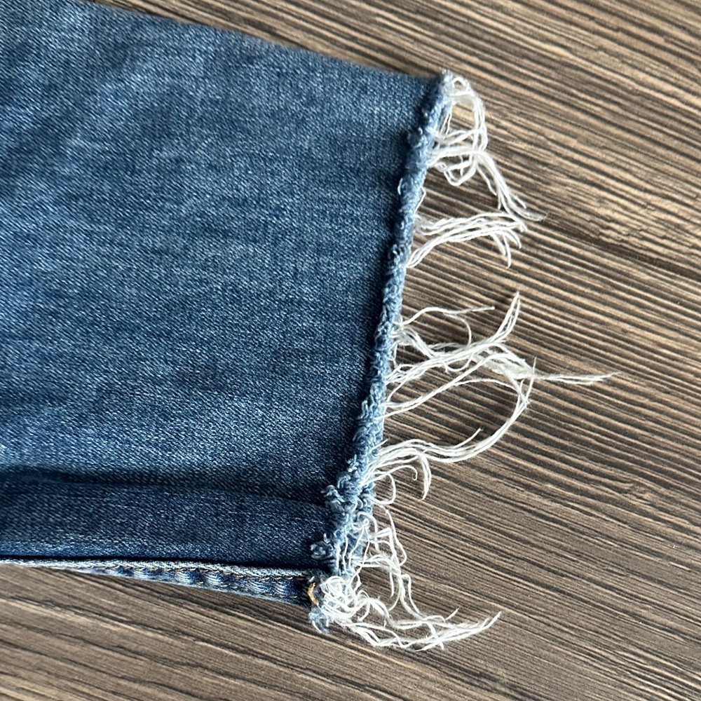 PacSun Medium Blue Ripped Cropped Jeans - Picture 7 of 10